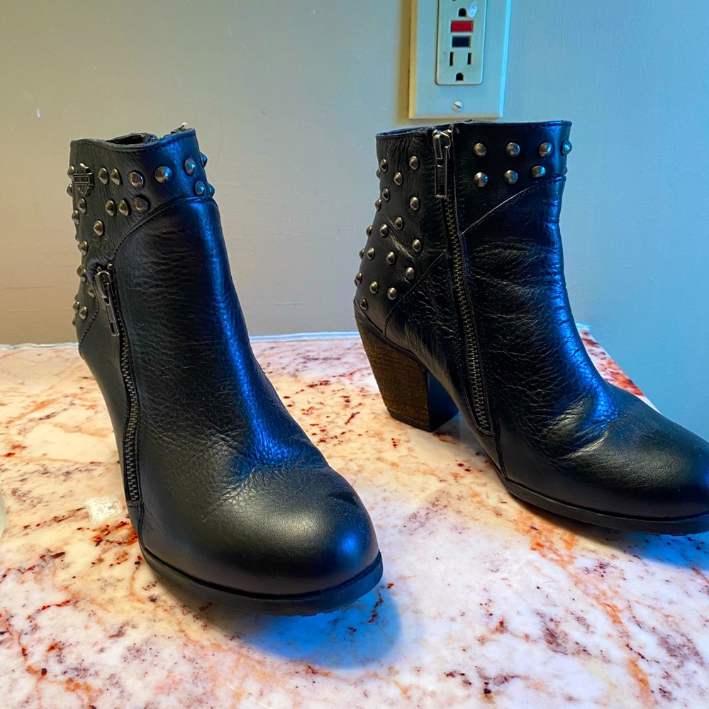 Harley Davidson Leather Booties